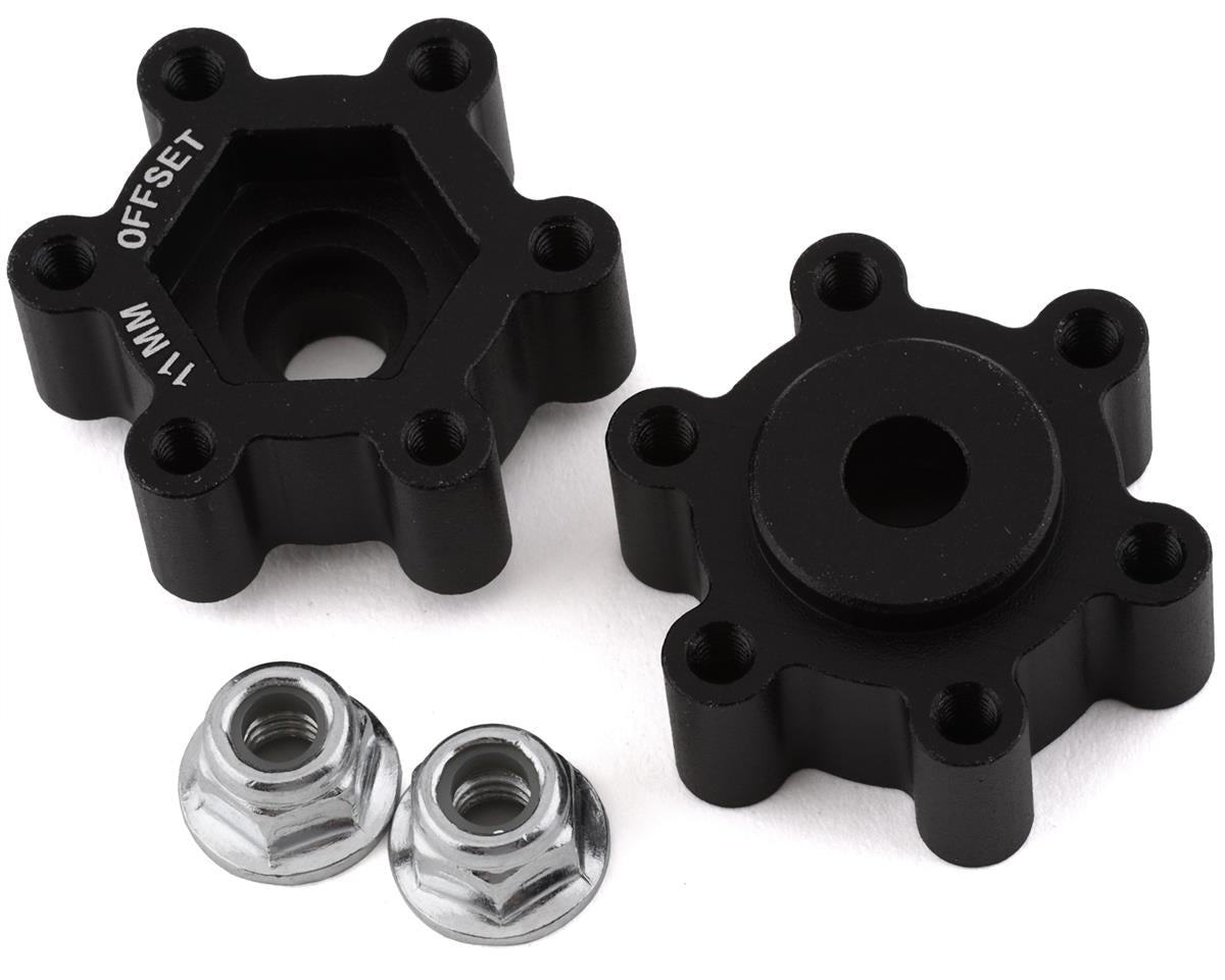 JCO2403 Tribute 12mm Aluminum Hex Adaptor (Black) (2) (11mm Offset)