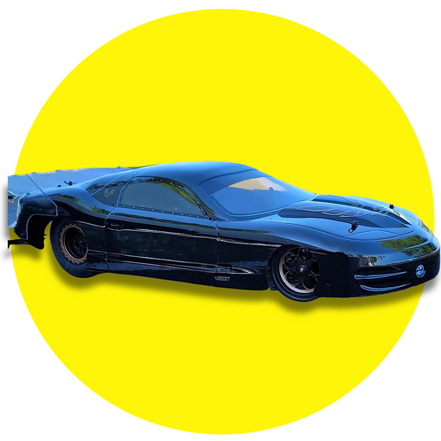 Shark Bodies - Trans Slam w/ Gator Wing - Drag Body - Clear