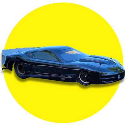 Shark Bodies - Trans Slam w/ Gator Wing - Drag Body - Clear