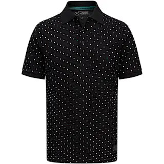 701223324 Mercedes AMG Petronas F1 Men's Polka Dot Polo