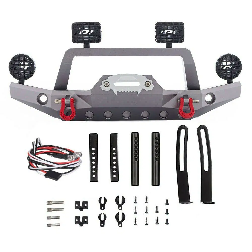 INTC31181GUN Realistic Front Alloy Bumper w/ LED w/43mm Mount