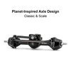 SCX30-25BKFR INJORA +3mm Planet Axles with Brass Steering Knuckles for 1/30 SCX30 - Black