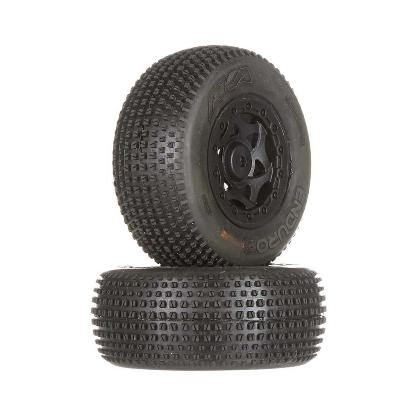 AKA13021VRE 1/10 SC Enduro 3 Wide Pre-Mounted Tires with Red Insert (2)