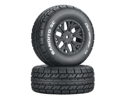 DTXC3702 Bandito 1/10 Pre-Mounted SC Tires (2) (C2) (SC10 4x4) w/12mm Hex