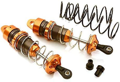 INTC28474ORANGE Machined 90mm Front Big Bore Shocks 1/10