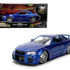 Jada 37704 1:24 Brian’s Nissan Skyline GT-R (R34) – Color Brush Blue – Fast & Furious 25th Anniversary