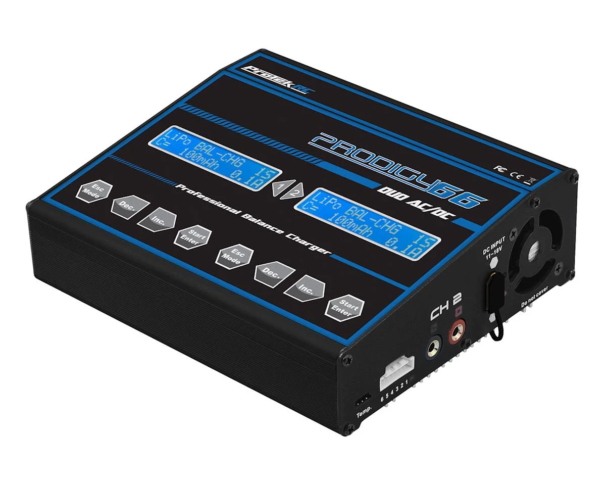 PTK8523 "Prodigy 66 Duo AC/DC" LiHV/LiPo Battery Balance Charger (6S/6A/50W x2)