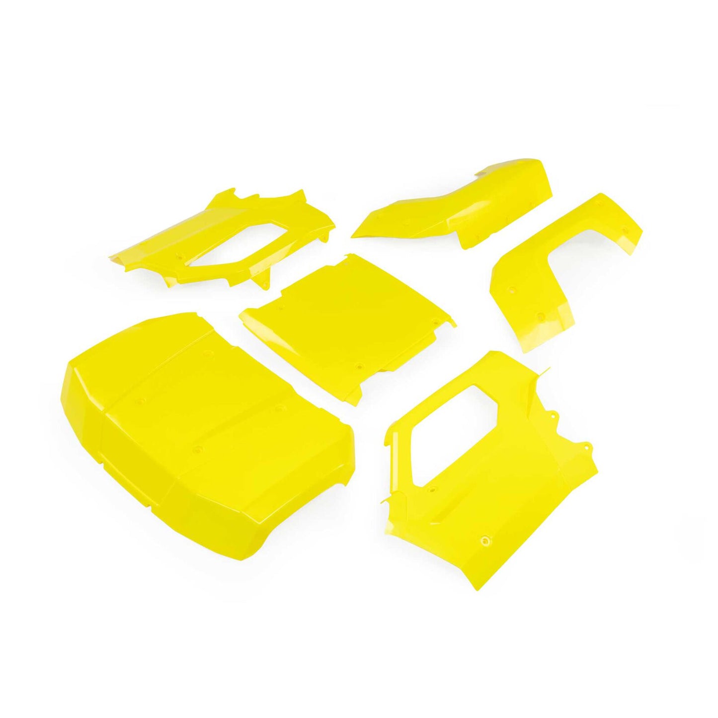 LOS-4348 Losi Body Set Complete, Florescent Yellow: 5IVE-T 3.0