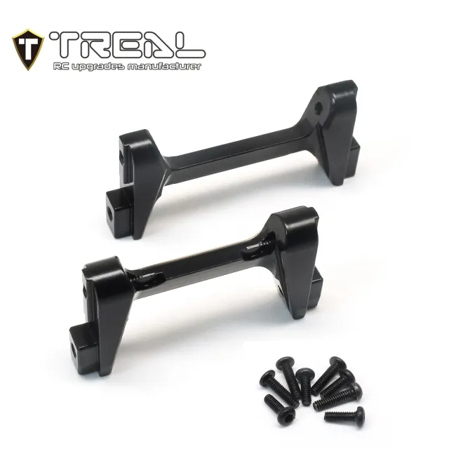 X003QV8HU1 TREAL Brass Front and Rear Bumper Mounts Set (F&R) Heavy Weight Upgrades for 1/18 TRX4M