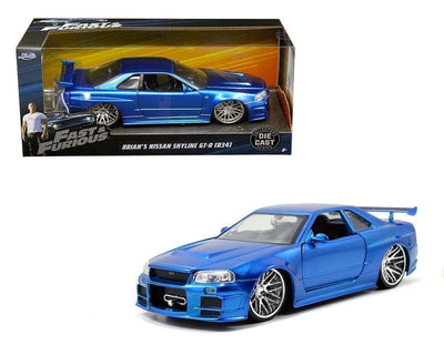 Jada 1:24 F&F Brian's Nissan 2002 SkyLline GT-R R34 B