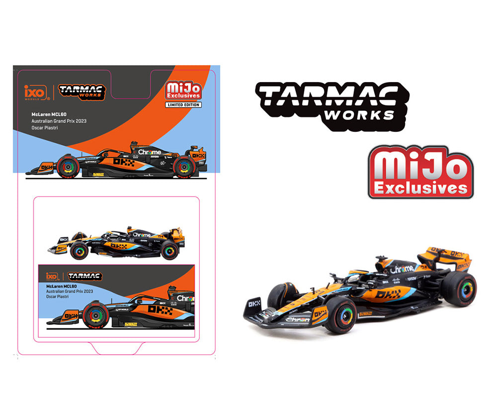 Tarmac Works T64G-F070-OP2 1:64 McLaren MCL60 Australian Grand Prix 2023 Oscar Piastri – ixo Models MiJo Exclusives Limited Edition