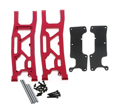 INTC32481RED Alloy Machined Rear Suspension Arm Set 1/8 4WD