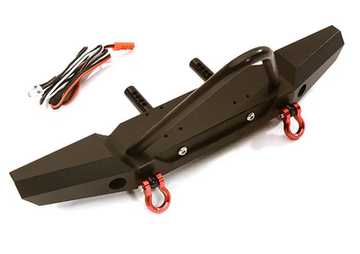 INTC28492BLACK Realistic Front Alloy Bumper w/LED w/43mm Mount
