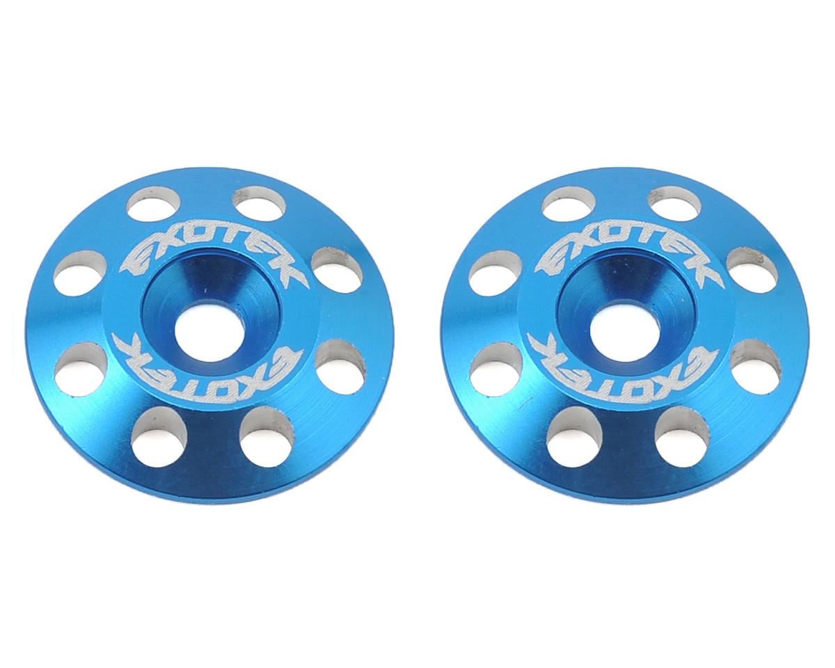 EXO1678BLU Flite V2 16mm Aluminum Wing Buttons (2) (Blue)