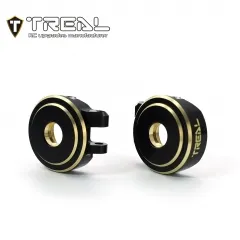X003QSERSP TREAL Brass Front Steering Knuckles Set 18.6g/pc (2P) L&R Heavy Weight Upgrades for 1/18 TRX4M Defender Bronco