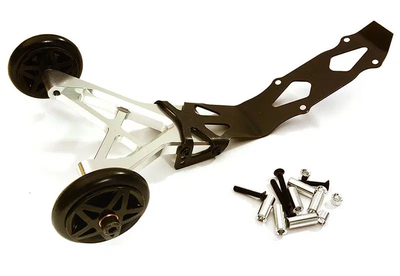 INTC28754SILVER Billet Machined Wheelie Bar 1/10