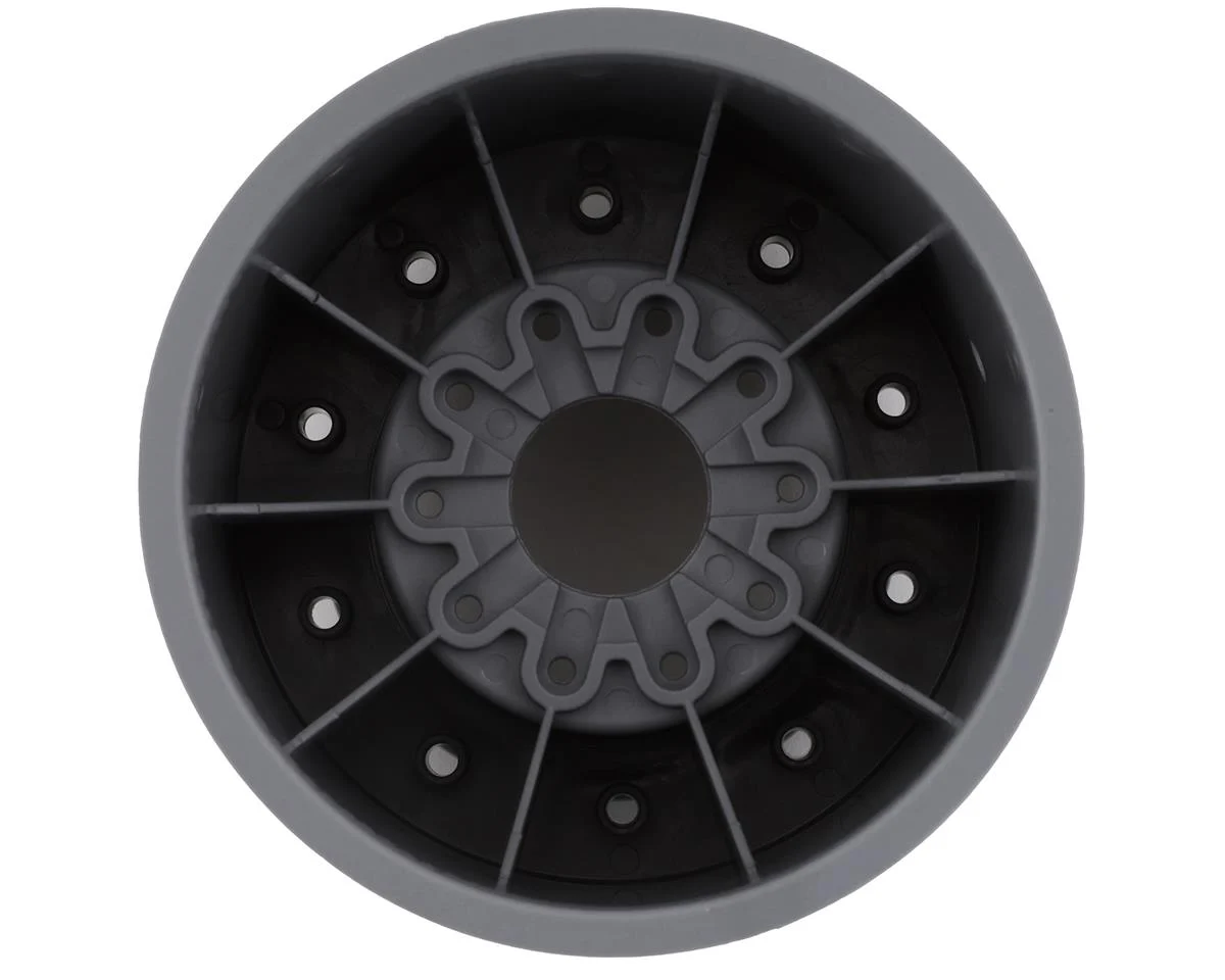 JCO3414S Aggressor 2.6x3.8" Monster Truck Wheel (Silver) (2) w/17mm