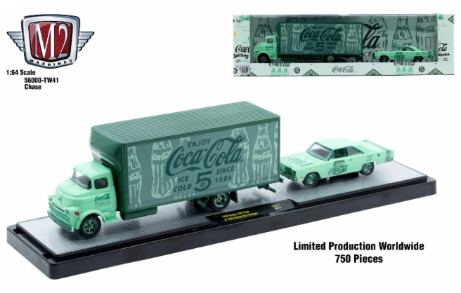 M2machines 56000-TW41 Coca Cola 1958 Dodge COE Truck and 1969 Dodge Dart Swinger !!!CHASE!!!