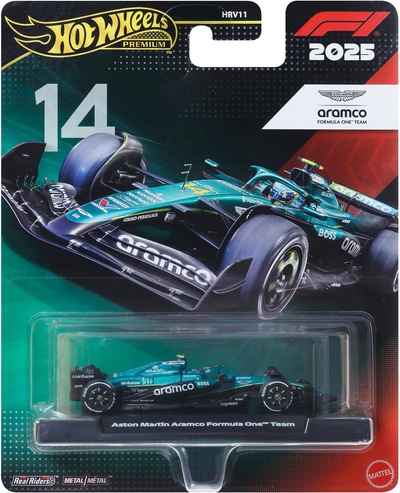 HWJKD97 HotWheels Premium Aston Martin Aramco Formula One Team #14