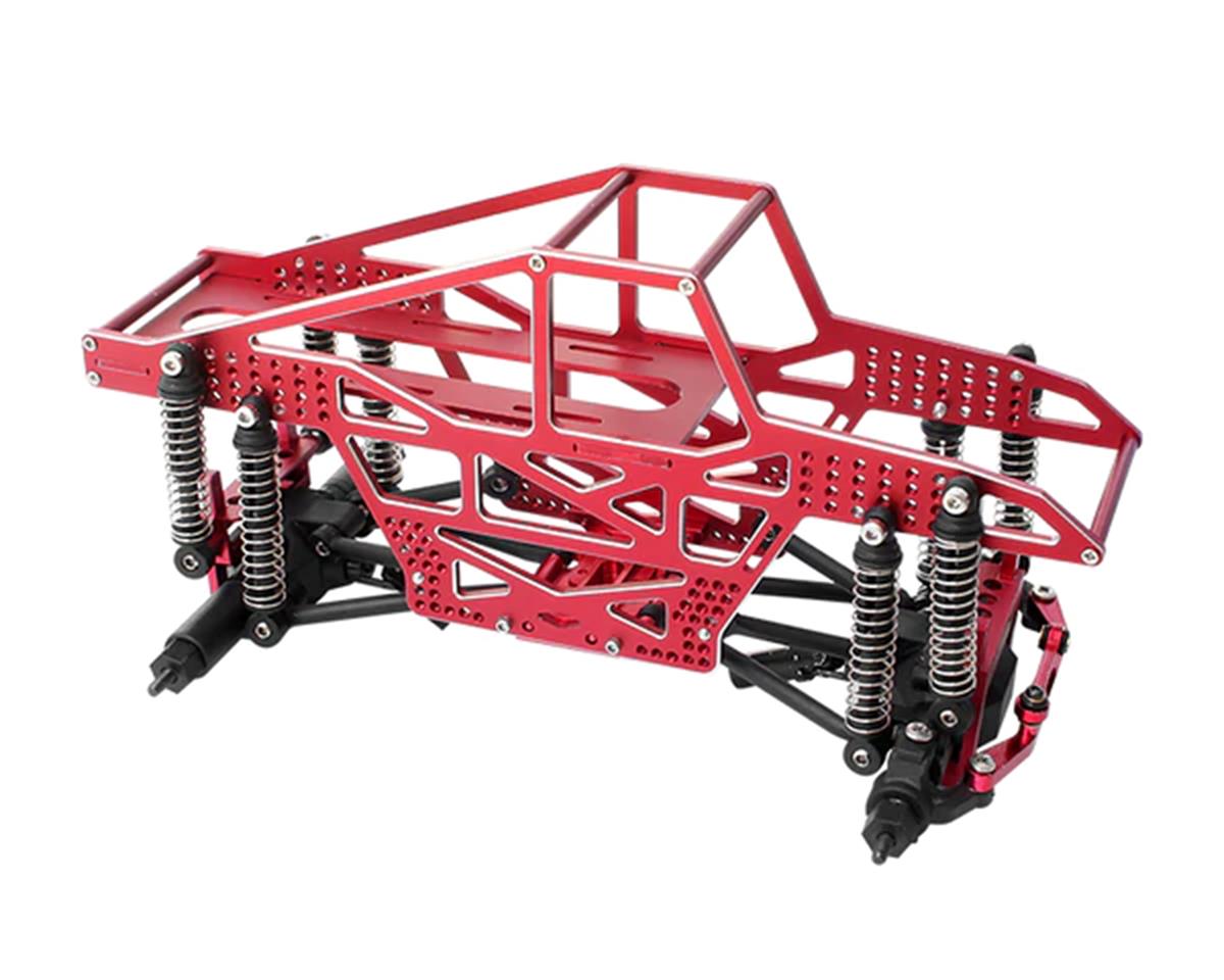 FUR-2117 1/24 Rampart CNC Machined Monster Truck Full Chassis Kit (Red)