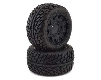 PRO1016110 Street Fighter LP 2.8" Tires w/Raid Rear Wheels (2) (Black) (M2) w/12mm Removable Hex