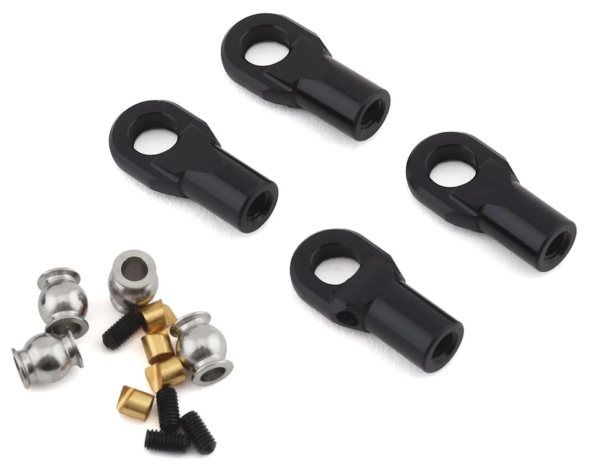 VPS08500 M4 Machined Straight Rod Ends (Black) (4)