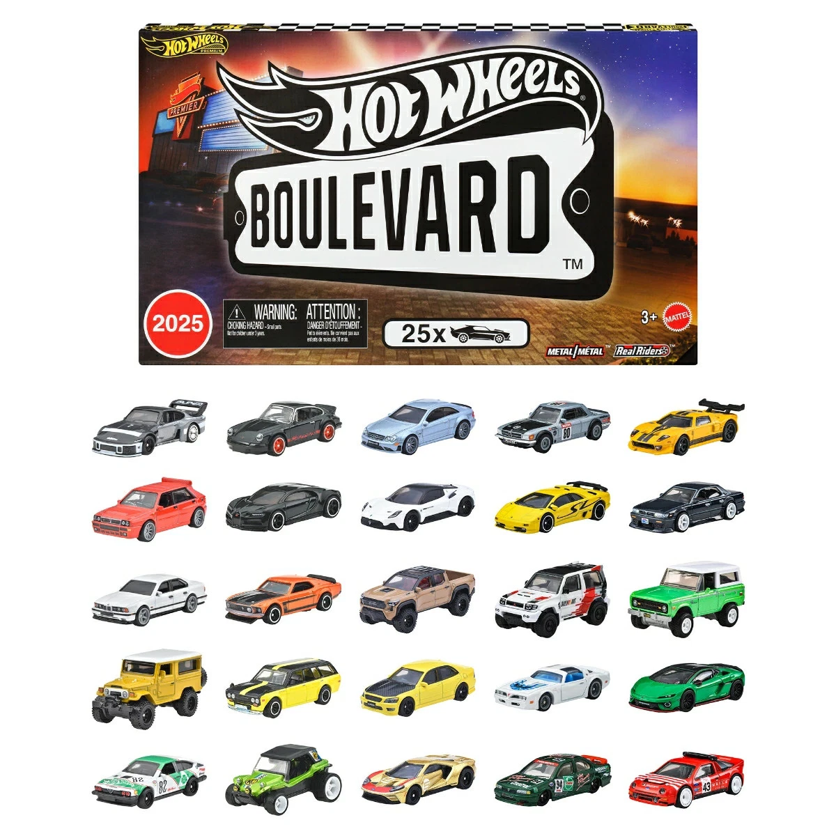 HWJFM00 Hot Wheels Premium Boulevard 2025 25 Car Set