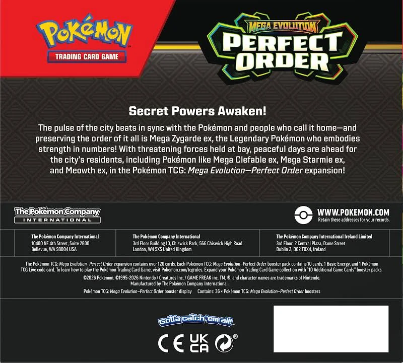 PKU10-10380-119 Pokemon TCG Mega Evolution #3 Perfect Order Booster Box