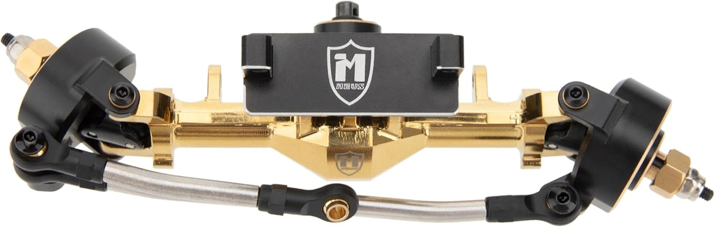 MEUS Racing Isokinetic 3-Section CVD Front and Rear Axles Maximum Steering Angle 52° Wider +5MM for TRX4M Upgrade 1/18 RC Crawler Car (Electroplated Gold)