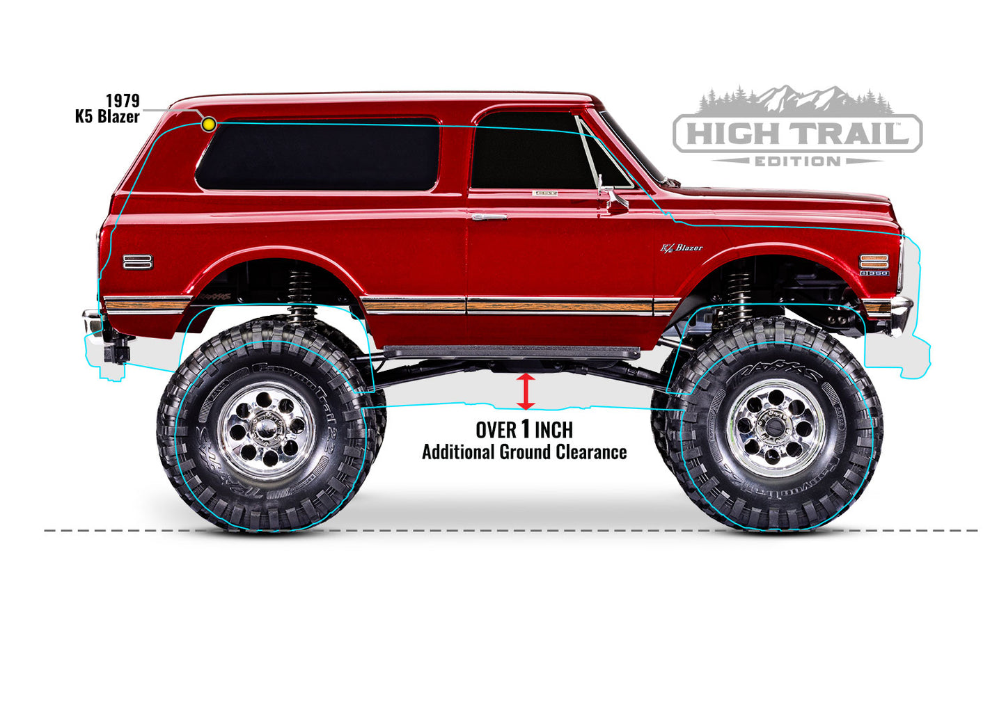 92086-4 1972 Chevorlet K5 Blazer 1/10 Scale And High Trail Crawler