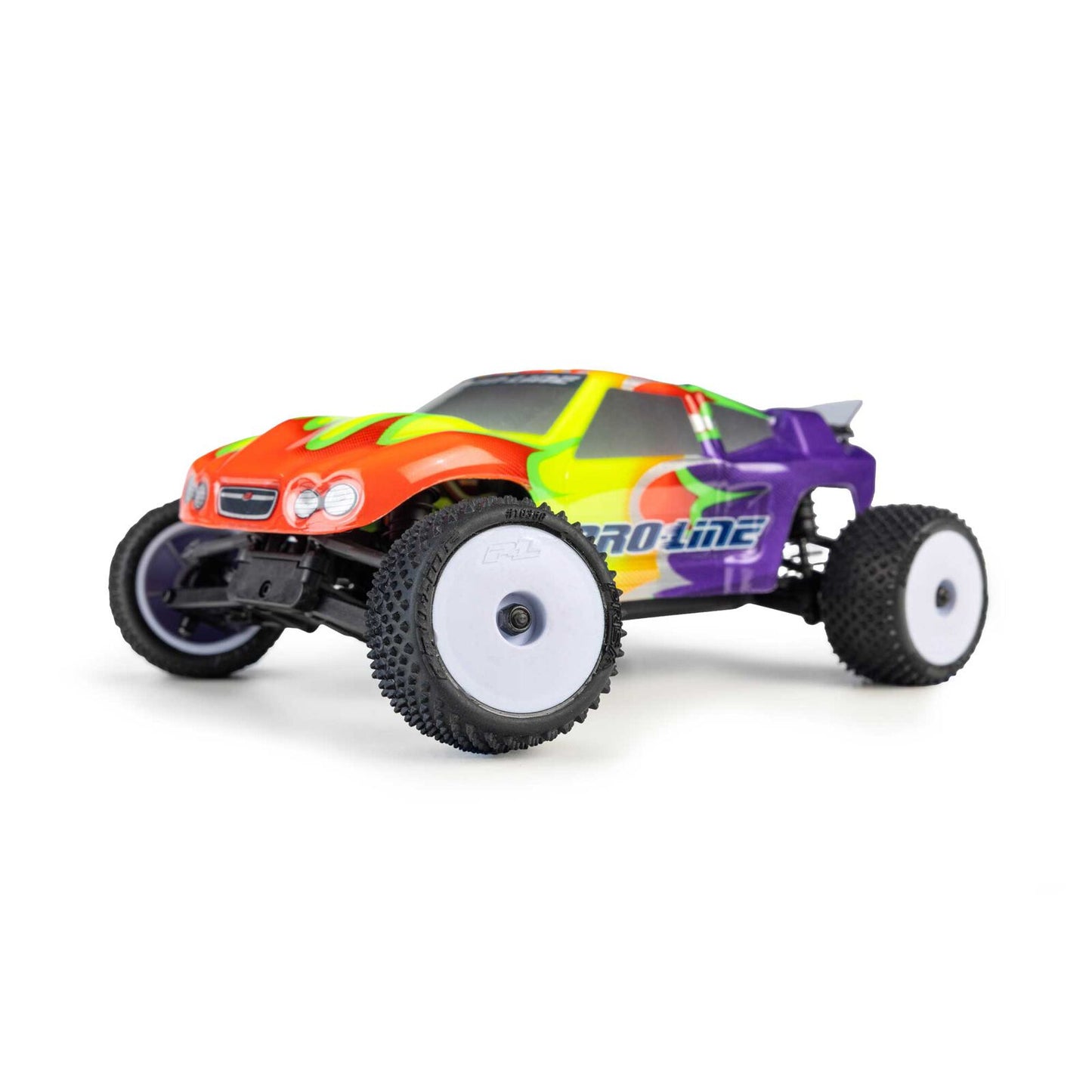 PRO1035613 Pro-Line Racing 1/28 Prism Front/Rear Carpet Tires Mounted 7mm, White (4): Losi Micro-T