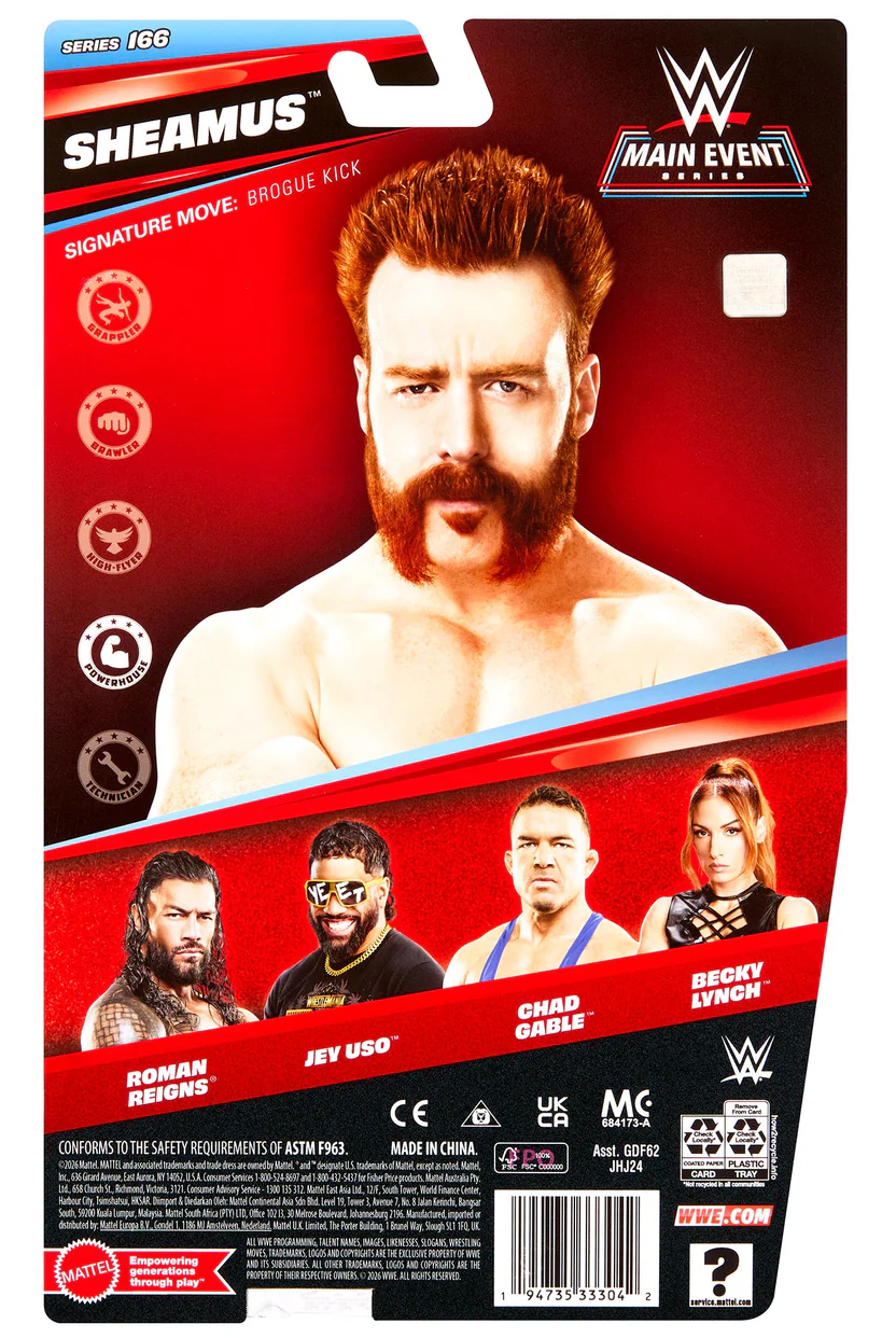 JHJ24 WWE Main Event Series Sheamus Figure