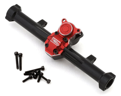 TLHTSCX24-04 Treal SCX24 Rear Axle Housings Aluminum 7075 Diff Housing for Axial SCX24 Deadbolt C10 Jeep Betty Gladiator-Black/Red