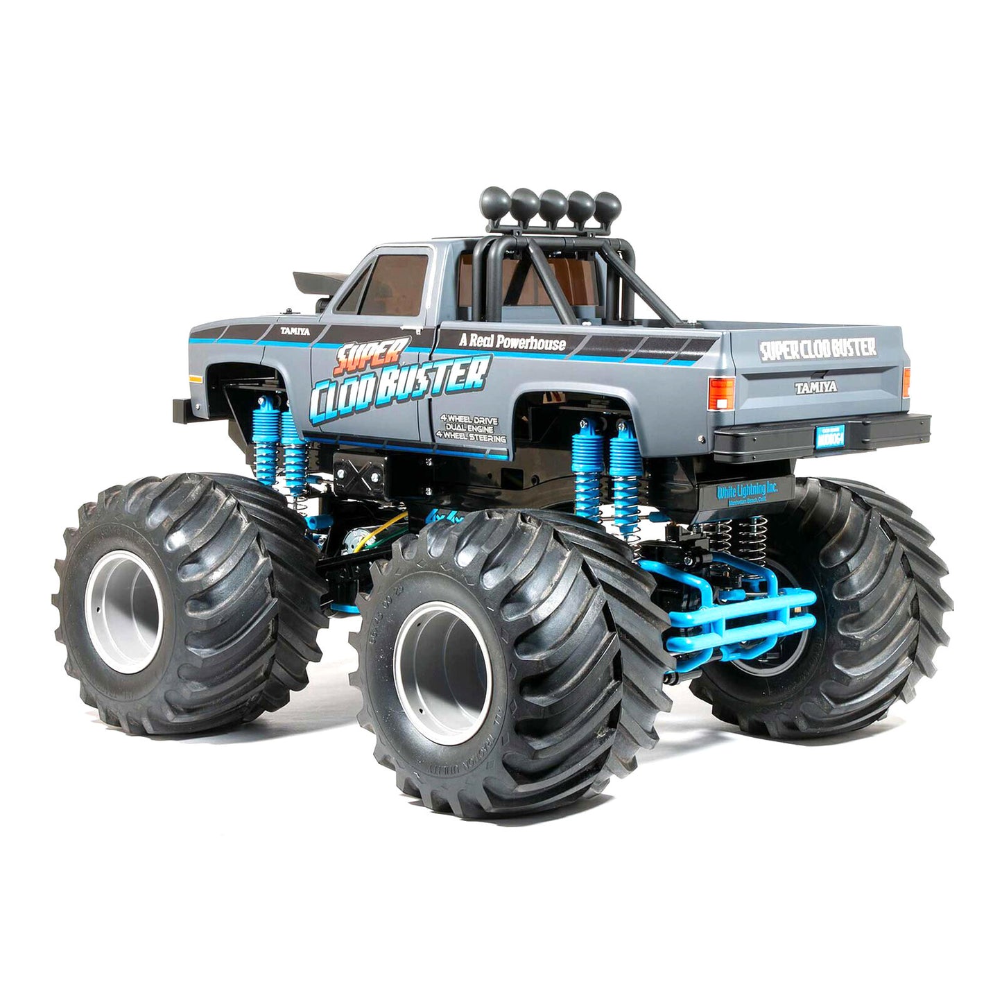 TAM92437 1/10 Super Clod Buster 4X4 Monster Truck Kit, Grey (Limited Edition)