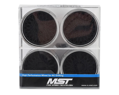 MST832103FBK 501 Wheel Set (Flat Black) (4) (Offset Changeable) w/ 12mm Hex