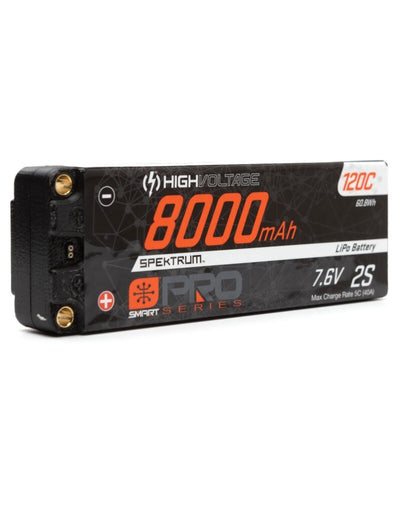 SPMX82S120HT 7.6V 8000mAh 2S 120C Smart Pro Race Hardcase LiHV Battery: Tubes, 5mm