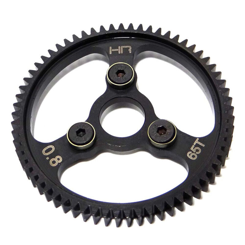 HRSERVO265 - Steel Spur Gear (65T 0.8 Mod) (Gunmetal) - TRA