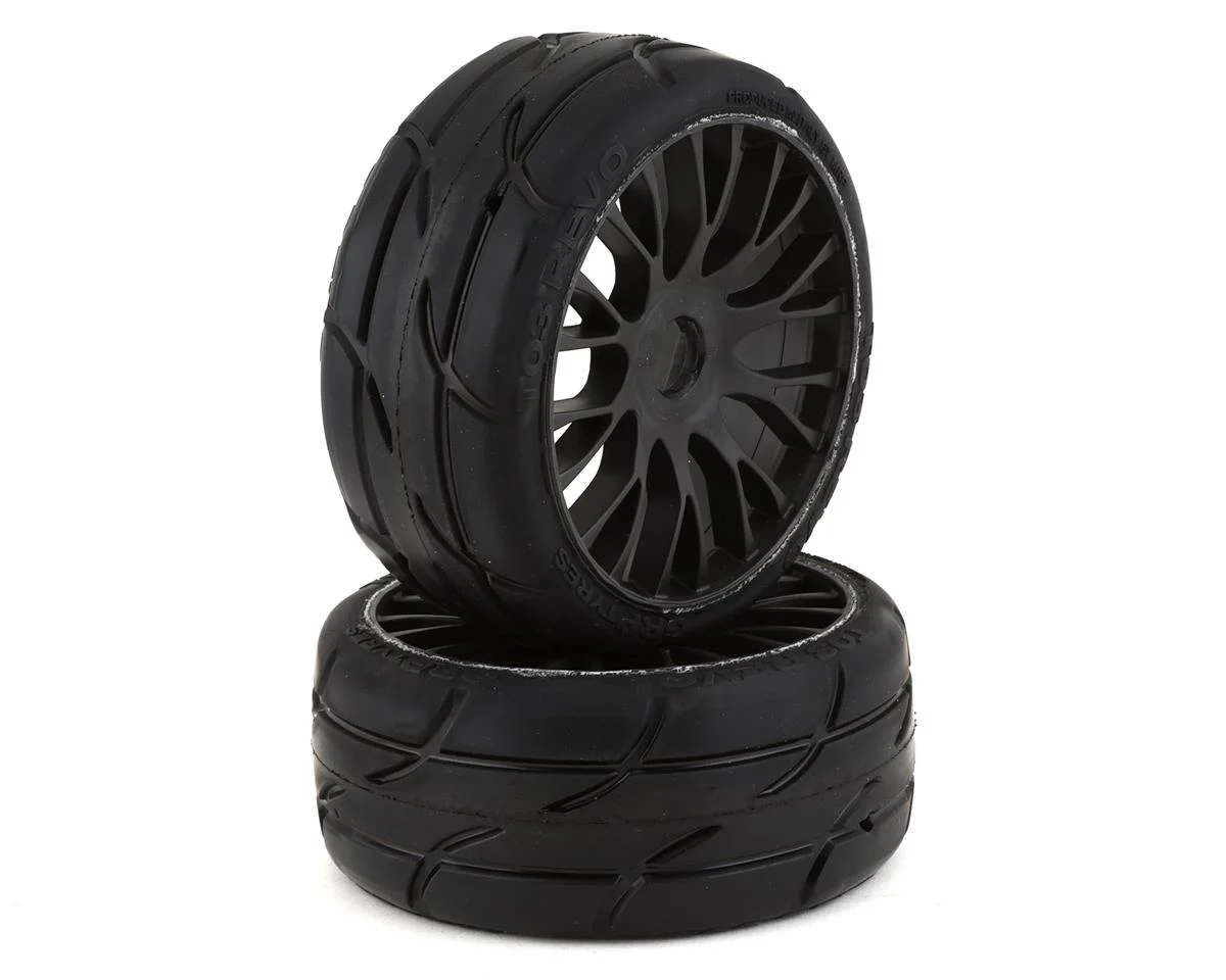 GRPGTX03-XM5 GRP Tires GT - TO3 Revo Belted Pre-Mounted 1/8 Buggy Tires (Black) (2) (XM5) w/FLEX Wheel
