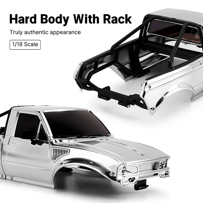 IR60-CH INJORA IR60 Body for 1/18 TRX4M Defender Bronco (Chrome)