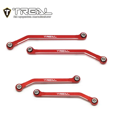 X003Q5IIA1 TREAL Aluminum 7075 High Clearance Links Set (4pcs) Chassis Lower Links for TRX4M 1/18 RC Crawler-RED