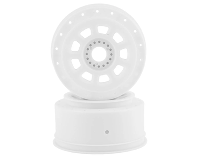 JCO3421W 9-Shot Short Course Dirt Oval Wheels (2) (White) w/17mm Hex