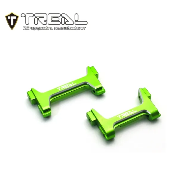 X003KIWUGR TREAL Aluminum 7075 Front and Rear Bumper Mounts Set (F&R) for 1/18 TRX4M-Green