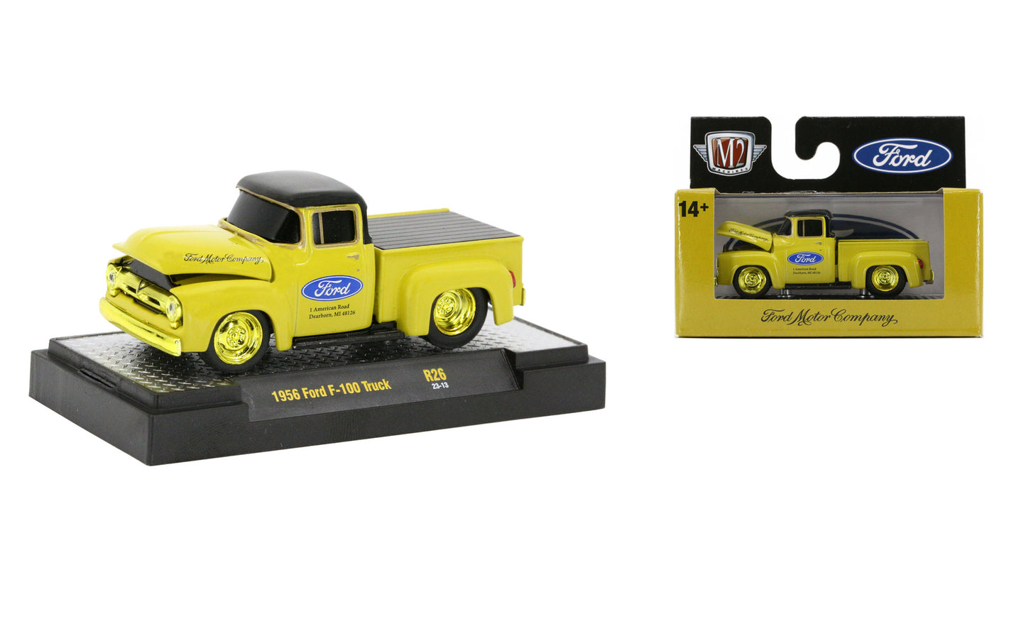 M2Machines 82161-26 1:64th Scale Ground Pounders 1956 Ford F-100 CHASE
