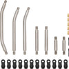 MEUS Racing SCX24 Deadbolt B17 Double Bent Links High Clearance Chassis Links Set for Axial 1/24 RC Crawler (Titanium)