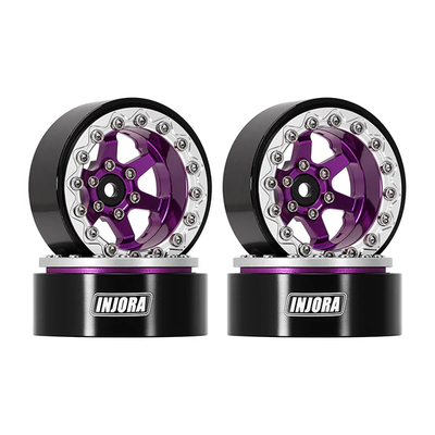 YQW-1313SP INJORA 1.3" Aluminium -5.25mm Offset Wheels for Micro Crawlers (W1313) - PURPLE