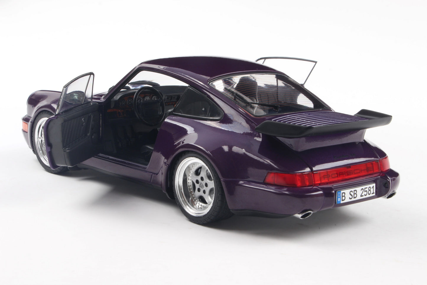 Solido S1803412 1:18 1990 Porsche 911 (964) Turbo – Violet Blue Metallic
