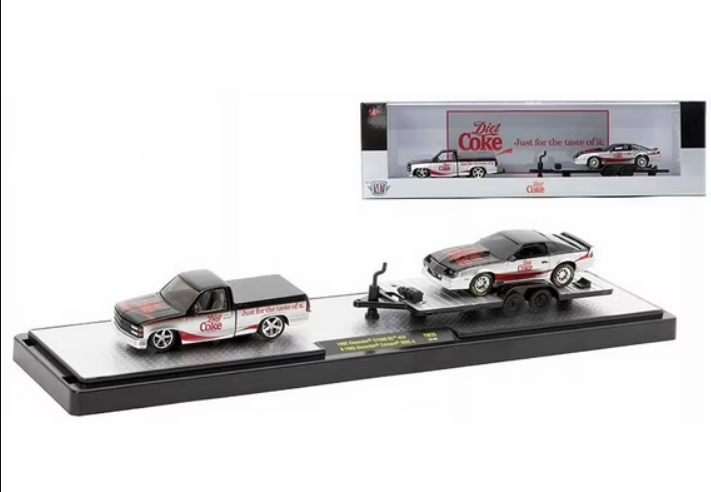 M2 Machines 36000 Auto Hauler 1992 Chevrolet c1500 ss 454 & 1985 Chevrolet Camaro IROC-Z