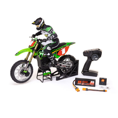 LOS06002 1/4 Promoto-MX Motorcycle RTR with Battery and Charger, Pro Circuit-GREEN