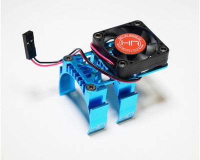 HRMH550TE16 - Clip-On Two-Piece Motor Heat Sink W/ Fan (Tamiya Blue)