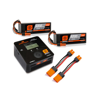 SPMXPS8HC Smart Powerstage 8S Surface Bundle: 5000mAh 4S LiPo Battery (2) / S2100 Charger